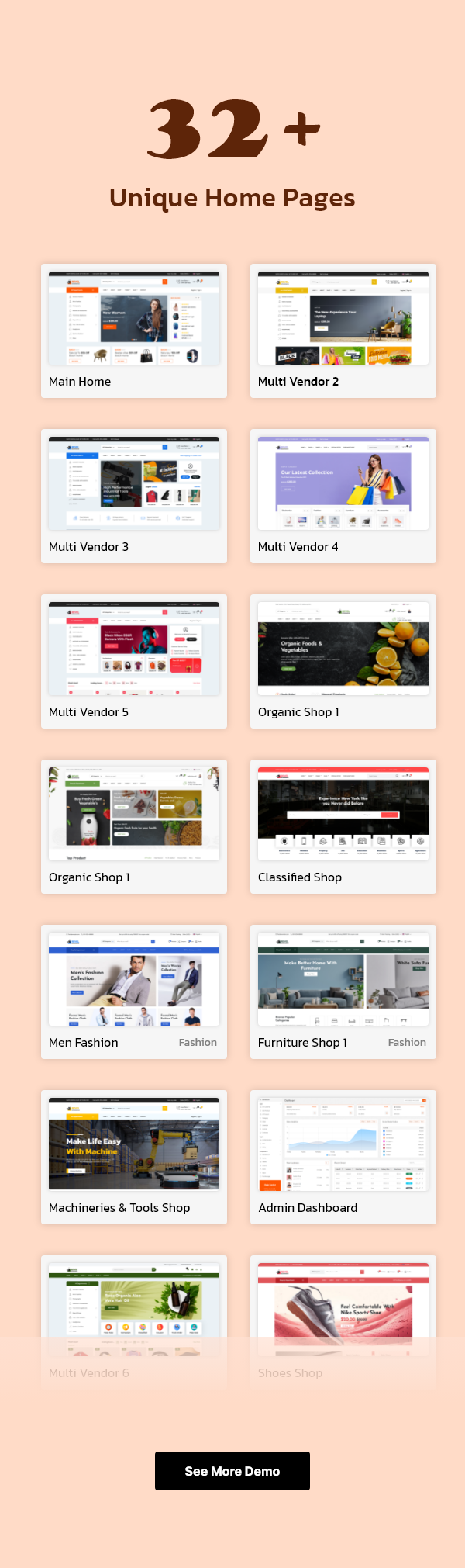 Revel - eCommerce html template with multivendor | Multipurpose + admin dashboard